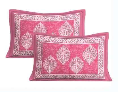 Rajasthani Traditionally Printed Cotton Doublebed Bedsheet With Pack of 2 Pillow Covers - Image 2